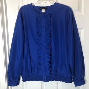 Wear Abouts  Size 18 Blue Blouse with Ruffles.